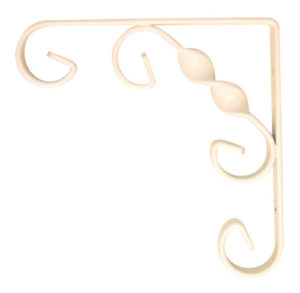 White Ornamental Scroll Bracket 10x10cm
