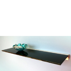 Black Glass Shelf Kit 60x20x0.8cm