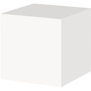 White Block Floating Shelf  (DADO) 15x15x15cm