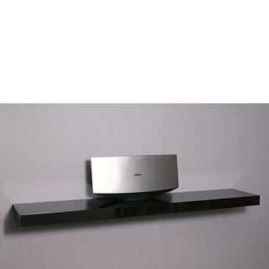 Gloss Black Floating Shelf 120x25x5cm