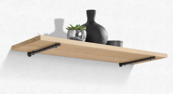 Black Atlas-Set Floating Glass Bracket 20x1.2cm (Pair) (Copy) - Image 3