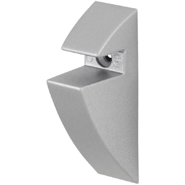 Silver Glass Shelf Clips 0.8cm <br> (Pair)