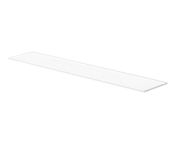 115x20x1cm White Glass Shelf