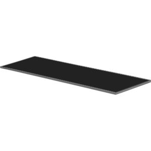 Black Glass Shelf >br> 60x20x0.8cm