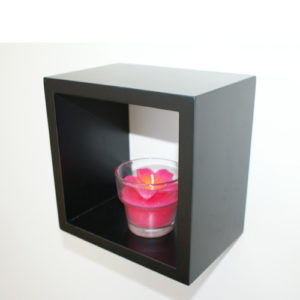 Black Wall Cube Shelf 15x15x15cm