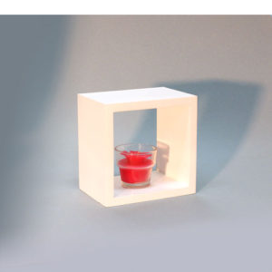 White Wall Cube Shelf 15x15x10cm