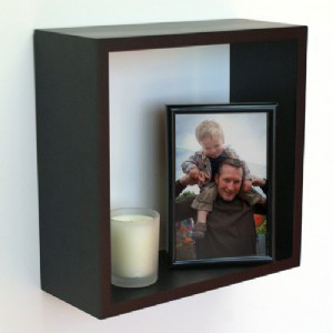 Espresso Wall Cube Shelf 25x25x10cm