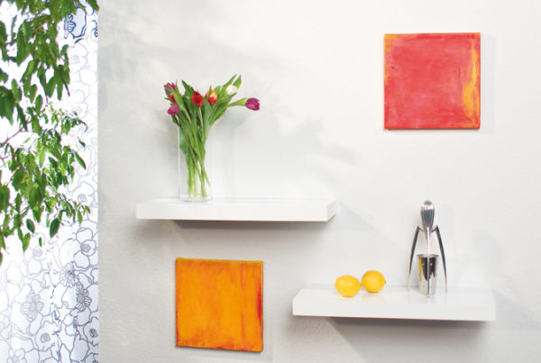 Floating Shelf Kit | Gloss White | 57x25x5cm - Image 3