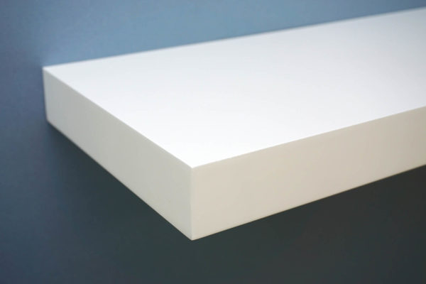 Floating Shelf | Gloss White | 90x25x5cm - Image 3