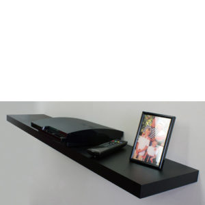 Floating shelf Satin Black 120x25x3.8cm