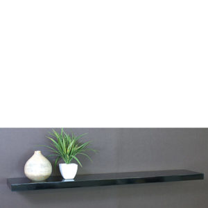 Gloss Black Floating Shelf 120x25x3.8cm <br> (47.2x9.8x1.5in)
