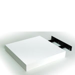 Small White Floating Shelf 25x25x3.8cm