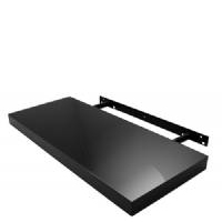Gloss Black Floating Shelf 60x25x3.8cm