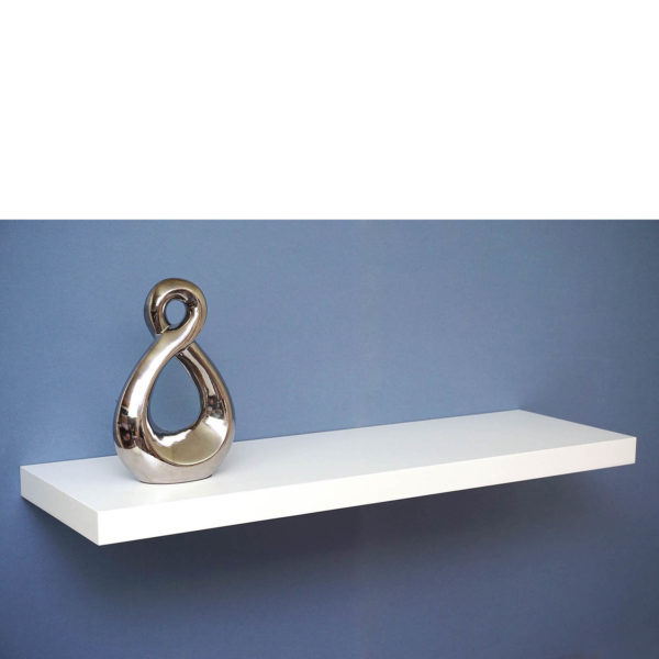 Satin White Floating Shelf 80x25x3.8cm