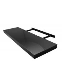 Gloss Black Floating Shelf 80x25x3.8cm