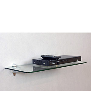 Clear Toughened Glass Chrome Kit 60x25x0.8cm