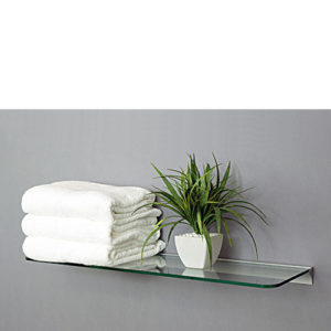 Rounded Glass Shelf Kit 80x20x0.8cm