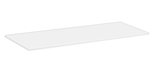 40x20x1cm White Glass Shelf