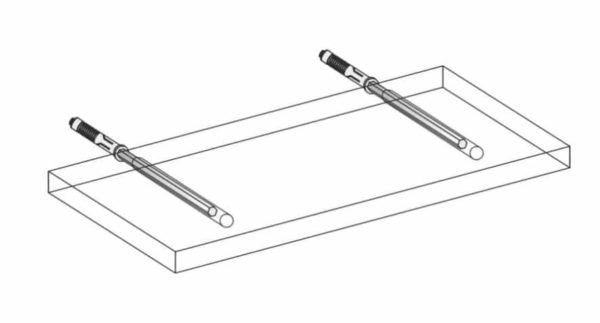 White Lacquer Shelf 60x23.5x1.8cm - Image 3