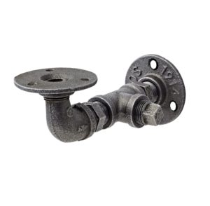 CAST Metal Shelf Bracket 17x9.5cm  Grey (PAIR)