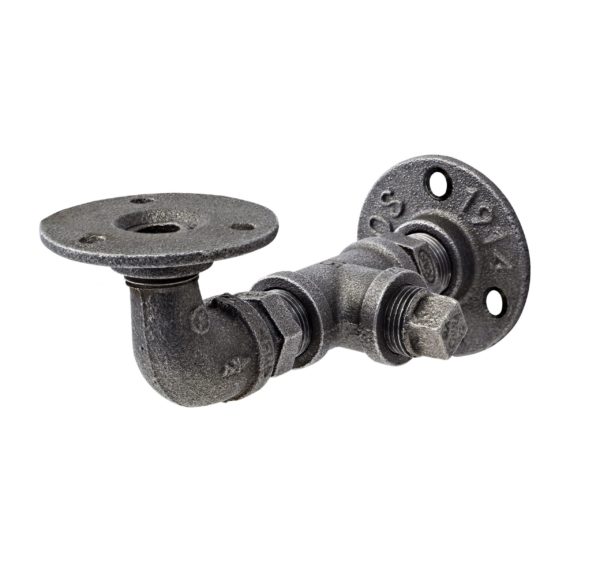 CAST Metal Shelf Bracket 17x9.5cm  Grey (PAIR)