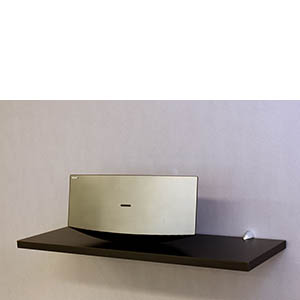 Black/Chrome Shelf Kit 80x30x2.5cm