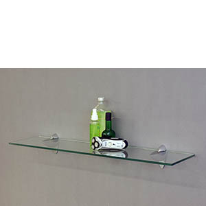 Square Glass Shelf Kit 80x20x0.8cm