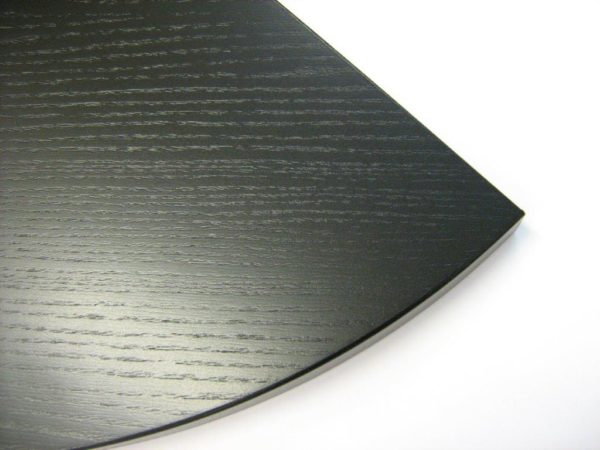 Large Corner Floating Shelf 40x40x2.2cm Black - Image 2
