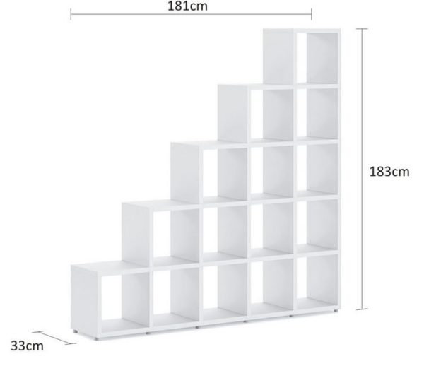 White Modular 5 Step <br> 180.8L x 180.8H x 32.8D - Image 3