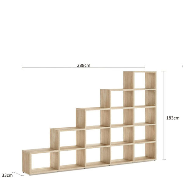 Oak Modular Wide 5 Step <br> 287.8L x 180.8H x 32.8D - Image 3