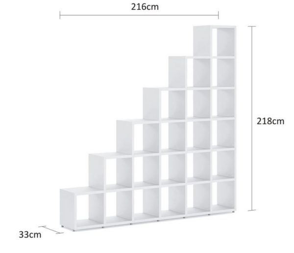 White Modular 6 Step <br> 216.4L x 216.4H x 32.8D - Image 3