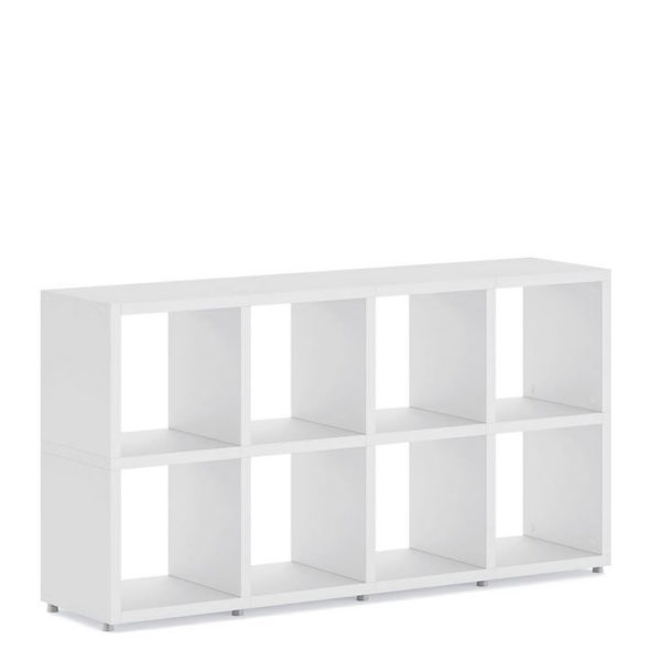 White Modular 8 Cube <br> 145.2L x 74H x 32.8D - Image 3