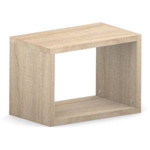 Single Wide Cube Oak <br> 59.8L x 40.4H x 32.8D