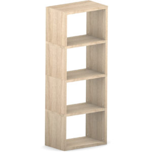 Quad Wide Cube Oak <br> 59.8L x 145.2H x 32.8D