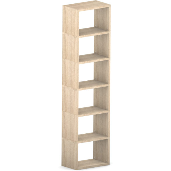 Modular 6 Wide Cube Oak <br> 59.8L x 216.4H x 32.8D