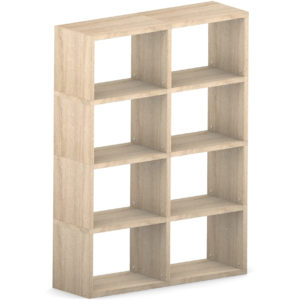 Oak Modular 8x2 Wide Cube <br> 116.8L x 147H x 32.8D