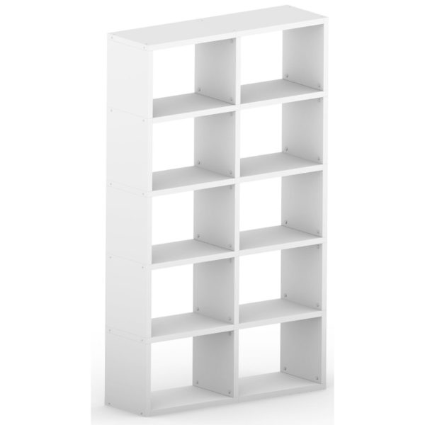 Modular 10 Wide Cube White <br> 116.8L x 180.8H x 32.8D