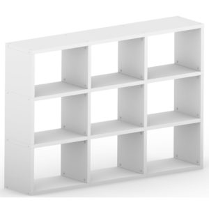 Modular 9 Wide Cube White <br> 173.8L x 109.6H x 32.8D