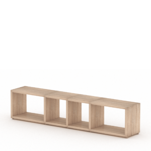 Modular 2+2 Oak Mix <br> 188L x 38.4H x 32.8D