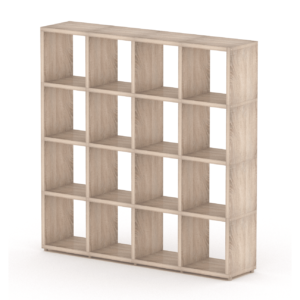 Oak Modular 4x4 Cube <br> 145.2L x 145.2H x 32.8D