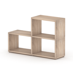 Oak Modular Wide 2 Step <br> 116.8L x 74H x 32.8D