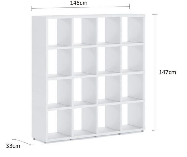 Modular 16 Cube White <br> 145.2L x 145.2H x 32.8D - Image 3
