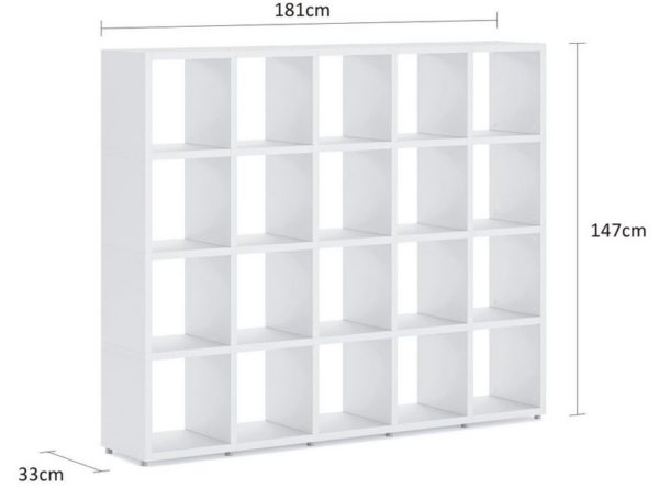 Modular 20 Cube White <br> 180.8L x 147.2H x 32.8D - Image 3