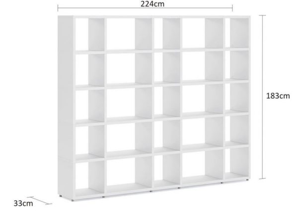 White Modular 5×5 Mix <br> 223.6L x 180.8H x 32.8D - Image 5