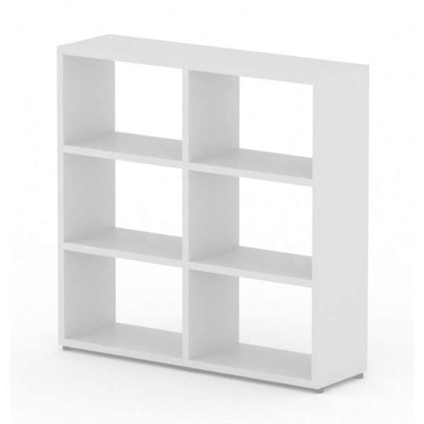 Modular 6 Wide Cube White <br> 116.8L x 109.6H x 32.8D