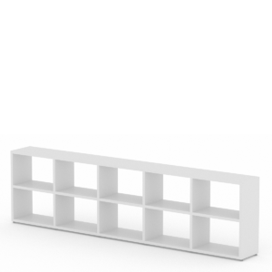 White Modular 2x5 Wide <br> 287.8L x 76H x 32.8D <br>