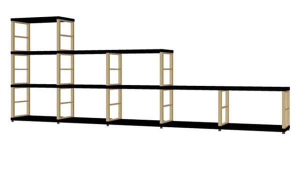 Boon maxx black & oak 5-3-1 step