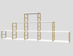 Boon maxx white & oak 5-3-1 pyramid