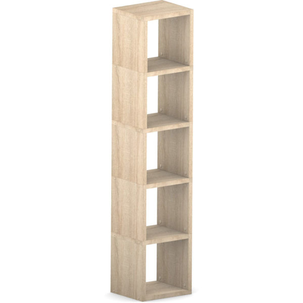 Oak Modular 5×1 Cube <br> 38.4L x 180.8H x 32.8D <br> (15.1×71.1×12.9in)