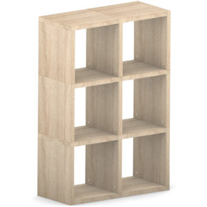 Modular 6 Cube Oak <br> 74L x 111.6H x 32.8D